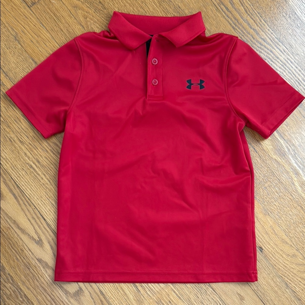 Under Armour Red Polo Shirt Performance Fit